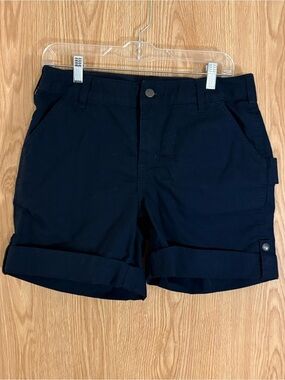 Carhartt Navy Cargo Rolled-Hem Utility Shorts